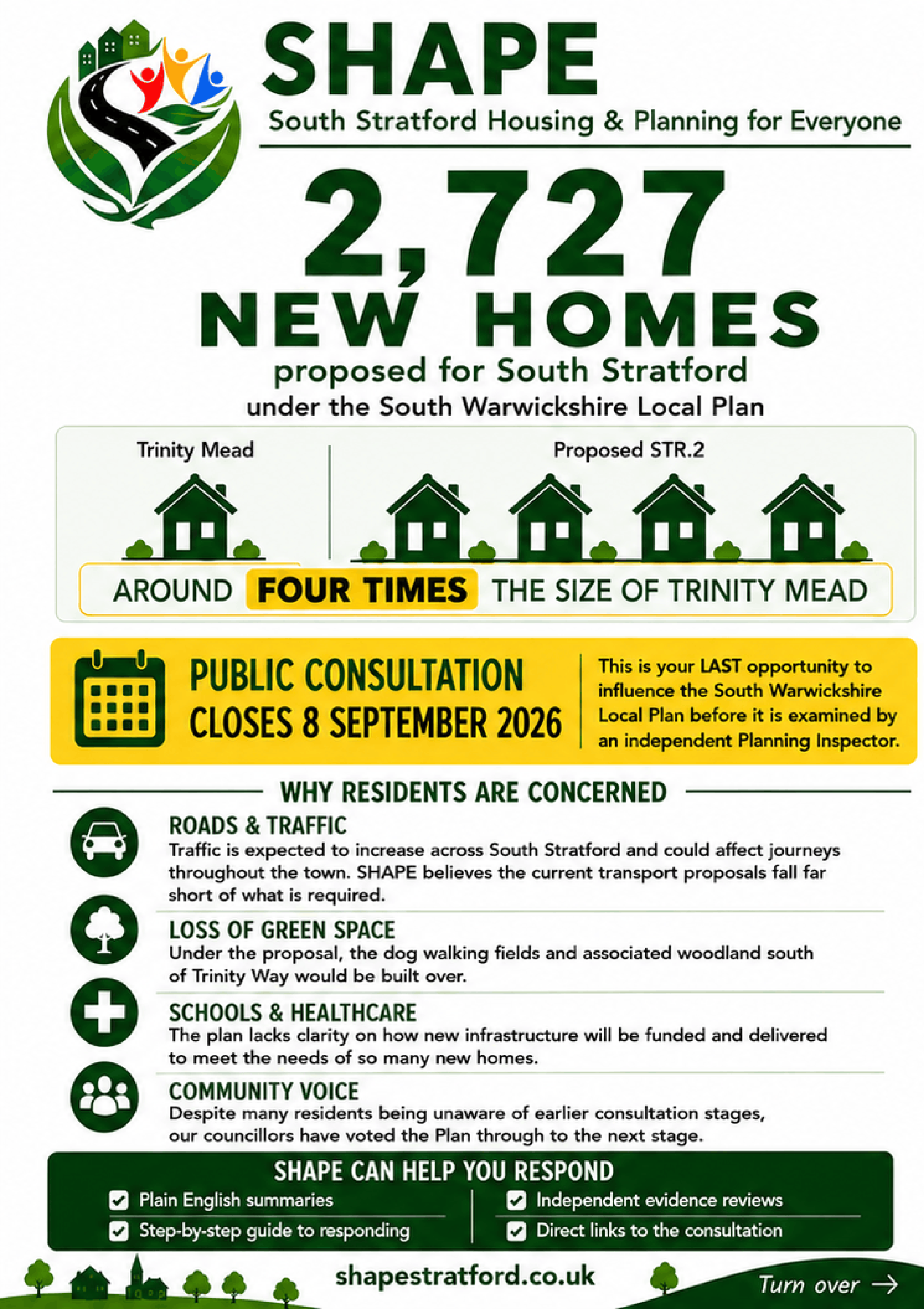 Website launch leaflet front